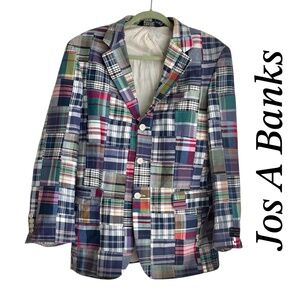 Jos A Bank Patchwork Blazer Size 38R